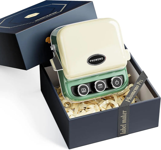 Label printer: a mini Bluetooth portable label printer that supports custom text and icons