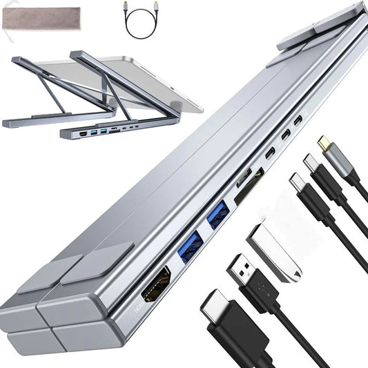 💥HOT SALE💥Limited-time offer-USB-C Docking Station Laptop Stand with 4K HDMI
